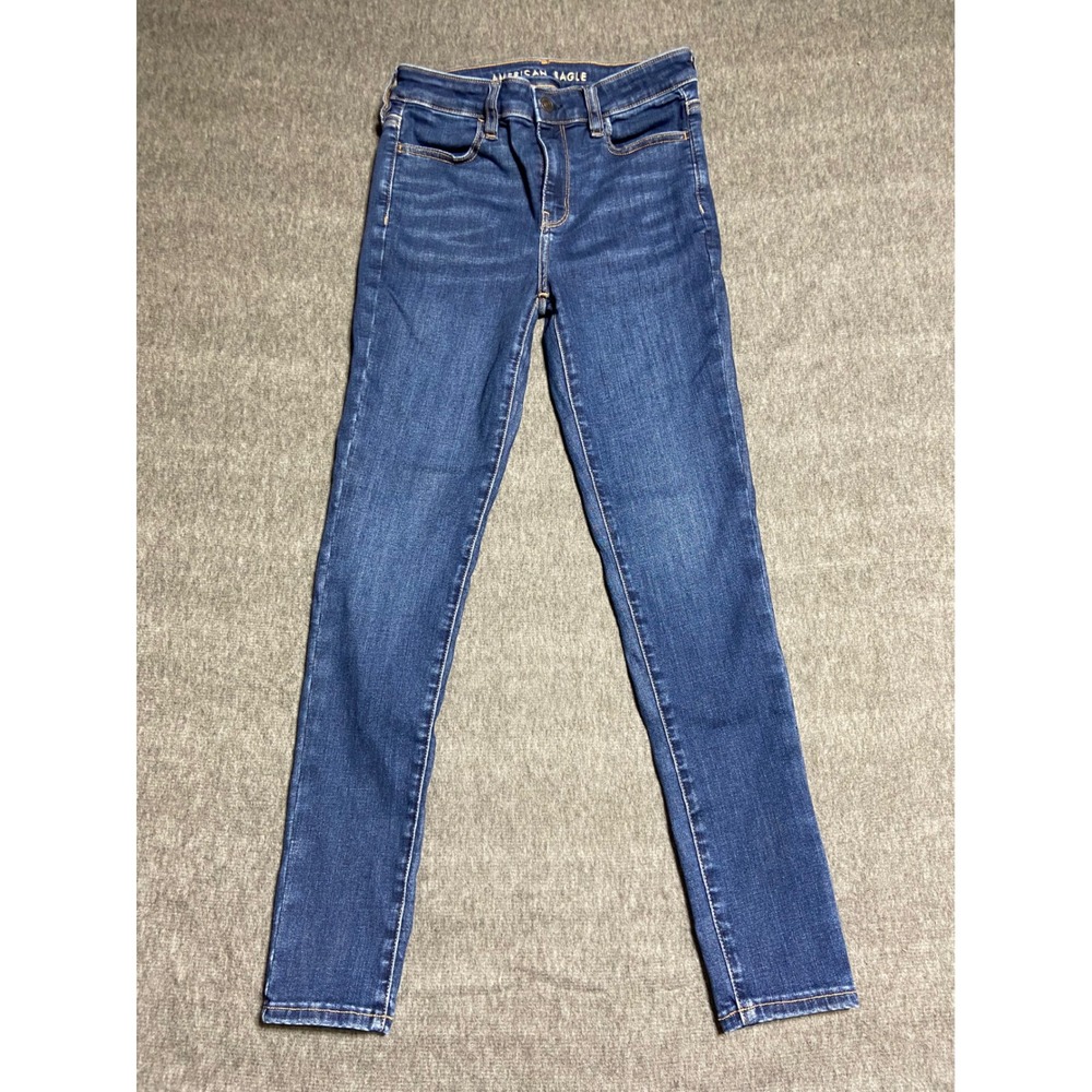 American Eagle High-Rise Jegging Next Level Stretch Dark Wash Blue Jeans Size 4